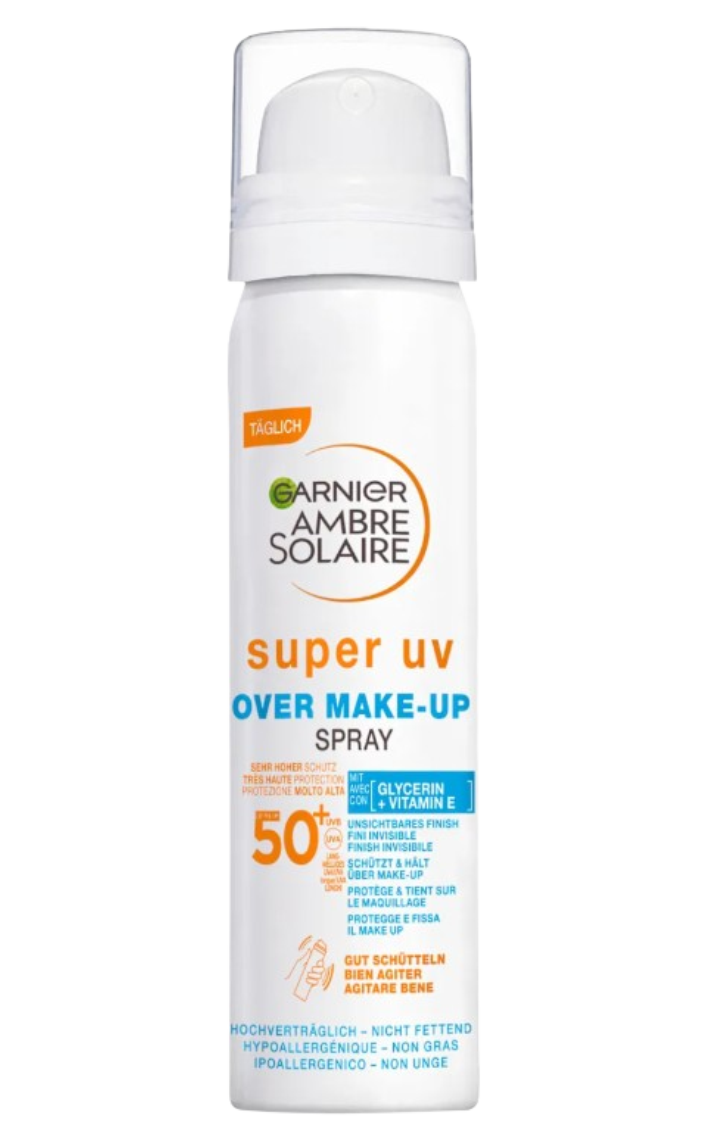 მზისგან დამცავი სპრეი, მაკიაჟის შემდგეგ. SPF 50+
